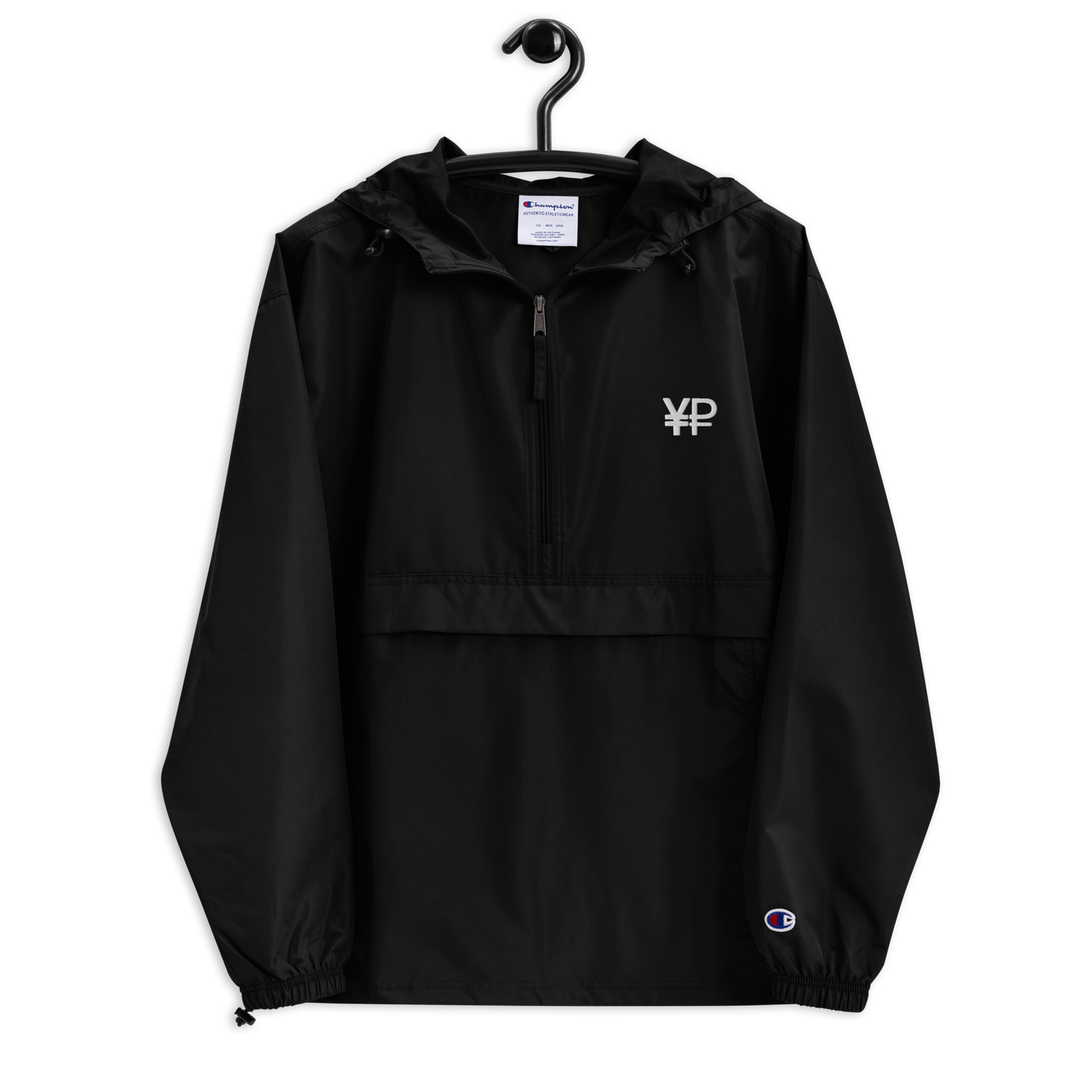 ¥₽ Embroidered Champion Packable Jacket
