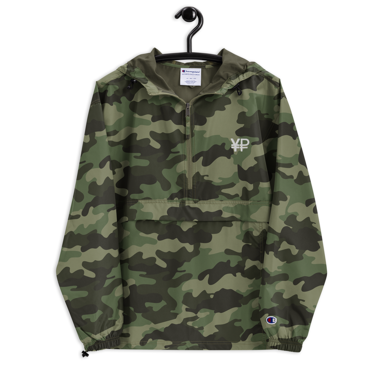 ¥₽ Embroidered Champion Packable Jacket